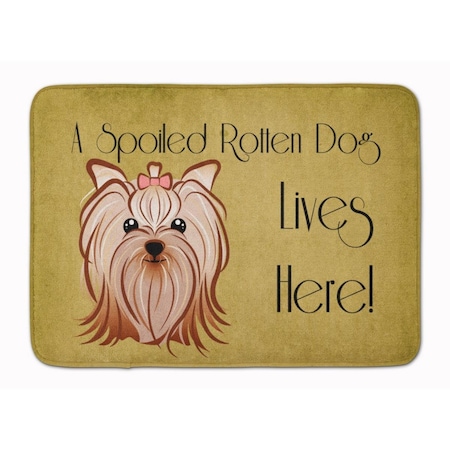 Carolines Treasures Yorkie Yorkishire Terrier Spoiled Dog Machine Washable Memory Foam Mat BB1452RUG